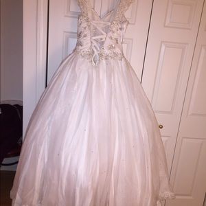 Wedding dress with veil